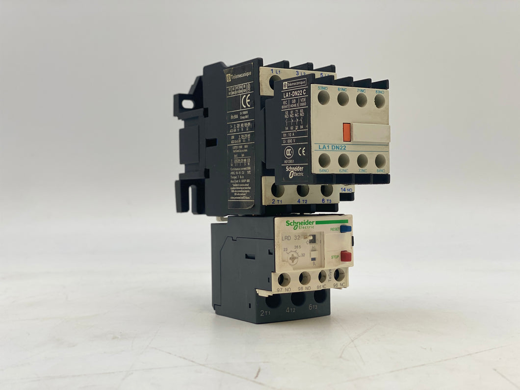 Telemecanique DC1-532-10 LRD-32 LA1-DN22-C Contactor, Relay (Used)