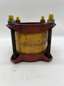 Romac Style 511 Coupling w/ Ductile Iron Center Rings, 4" Pipe Size, 4.5" O.D. Red (No Box)