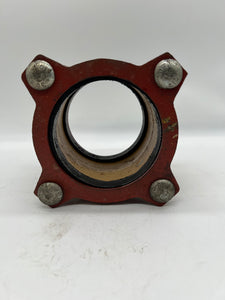 Romac Style 511 Coupling w/ Ductile Iron Center Rings, 4" Pipe Size, 4.5" O.D. Red (No Box)