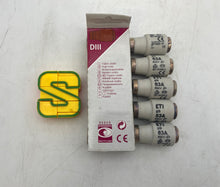 Load image into Gallery viewer, ETI 002313403 DIII 500V 63A Bottle Fuses *Lot of (10)* (Open Box)