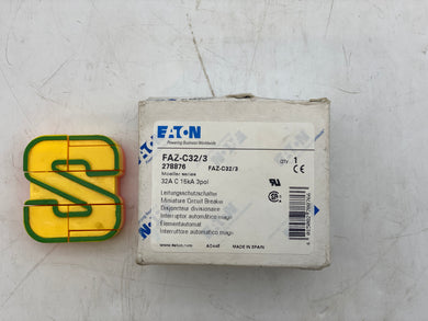 Eaton 278876 FAZ-C32/3 Circuit Breaker, C 32A 3P (Open Box)