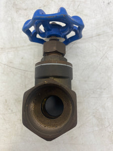 Foset 1" Brass Gate Valve, Threaded, 150 WOG, *Lot of (3)* (No Box)