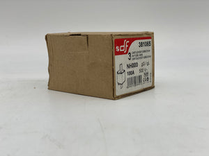 DF Electric NH000 Fuse 500VAC 100A *Lot of 10 Fuses* (New)