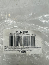Load image into Gallery viewer, Grainger 6JM30 90Deg Elbow, 1/2” Threaded, 316 SS *Lot of (6)* (New)