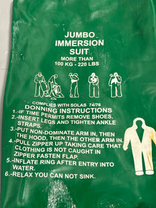Imperial International 1409-J Immersion Suit, Adult X-Large Jumbo (Unused-Pre-Owned)