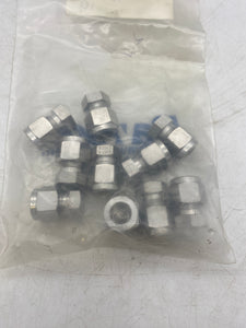 Parker 6BLEN6-316, A-LOK Tube Cap, 3/8" Tube OD, 316SS, *Lot of (10)* (No Box)