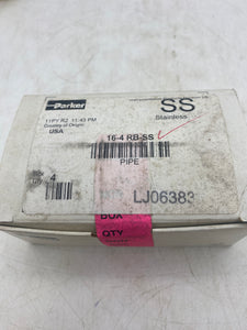 Parker 16-4 RB-SS Reducing Bushing, 1" MNPT x 1/4" FNPT, 316SS, *Box of (4)* (New)