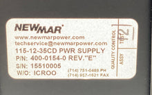 Load image into Gallery viewer, NewMar 400-1054-0 115-12-35CD Power Supply, 13.6VDC 35A (Used)