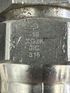 Parker 451TC-16 Tough Cover 16’L Hose, 1” HNV-SS316-16-16C-NPT-V Quick Coupling x 1” FJIC (Used)