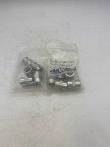 Parker 8-8 FHC-SS Female Hex Coupling, 1/2" FNPT x 1/2" FNPT, 316SS *Lot of (10)* (No Box)