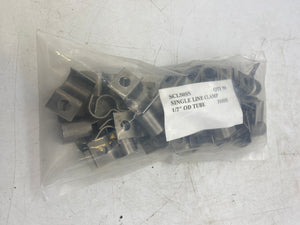 Channel Track SCL50SS Single Line Clamp 1/2" Tube 316SS 50/Bag *Lot of (1550) Clamps* (New)