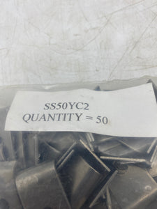 Channel Track SS50YC2 Yoke Clamp, 1/2" Tube, 50/Bag *Lot of (100) Clamps* (New)