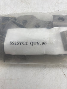 Channel Track SS25YC2 Yoke Clamp, 1/4" Tube, 50/Bag 316SS *Lot of (200) Clamps* (New)