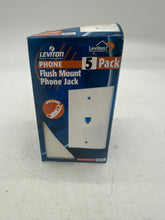 Load image into Gallery viewer, Leviton C0249-W White Flush Mount Phone Jack *Lot of (19) In (4) Boxes* (Open Box)