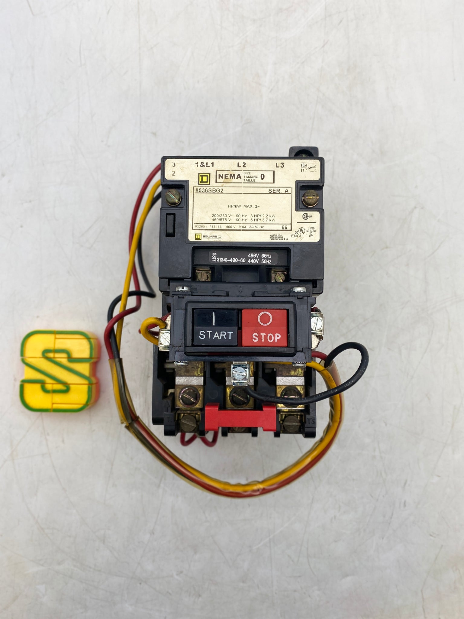 Square D 8536SBG2V06A Size 0 Starter w/ Start-Stop PB, 440