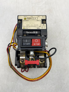 Square D 8536SBG2V06A Size 0 Starter w/ Start-Stop PB, 440/480V Coil (Used)