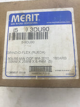 Load image into Gallery viewer, Merit 08834131516 3DU90 Flap Wheel, 180 Grit, 5pc/Box, *Lot of (3) Boxes* (Open Box)