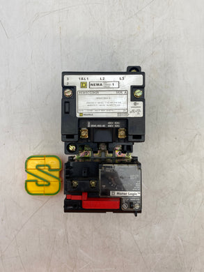 Square D 8536SCG3V06H20 Size 1 Starter w/ Motor Logic, 440/480VAC Coil (Used)