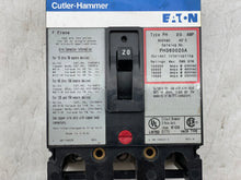 Load image into Gallery viewer, Eaton Cutler-Hammer FH360020A Circuit Breaker, 20A, 3P, 600VAC (Used)