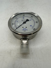 Load image into Gallery viewer, Pressure Gauge 0-300 PSI, Liq. Filled, 4" Dial, 316 SS, 1/2" NPT Bottom Mount (No Box)