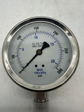 Load image into Gallery viewer, PIC 301L-402H Pressure Gauge 0-300 PSI Liq Filled 4&quot; Dial 1/2&quot; NPT Btm Mount (New)