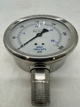 Load image into Gallery viewer, PIC 301L-402H Pressure Gauge 0-300 PSI Liq Filled 4&quot; Dial 1/2&quot; NPT Btm Mount (New)