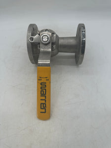 Warren 5156 B16.34 1-1/2" Flanged Ball Valve, CF8M 316 SS (New)