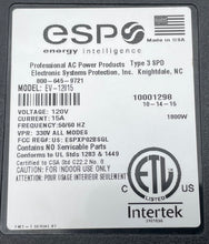 Load image into Gallery viewer, ESP EV-12015 enVision Surge Protector / Power Conditioner, 15A 120VAC (Used)
