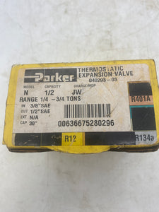 Parker 040293-03 Thermostatic Expansion Valve, 3/8" to 1/2", *Lot of (3)* (Open Box)
