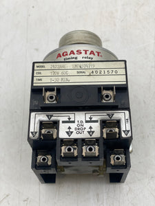 Agastat 2422AHE EMD8374719 Time Delay Relay 1-30 Min. 120VAC 60 Hz. (Used)