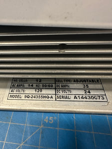 Charles 9Q-24355HQ-A HQ Series Battery Charger In: 120VAC Out: 24VDC 35A (Used)