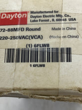Load image into Gallery viewer, Dayton 6FLW8 Motor Start Capacitor 72-88MFD Round 220-250VAC *Lot of (5)* (Open Box)