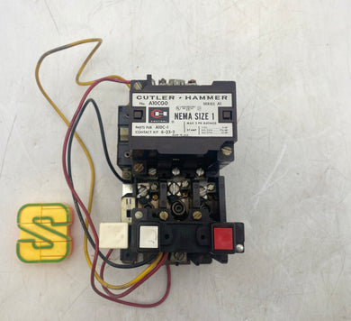 Cutler-Hammer A10CG0 Size 1 Motor Starter w/ 208V 60Hz Coil, Start/Stop Switch (Used)