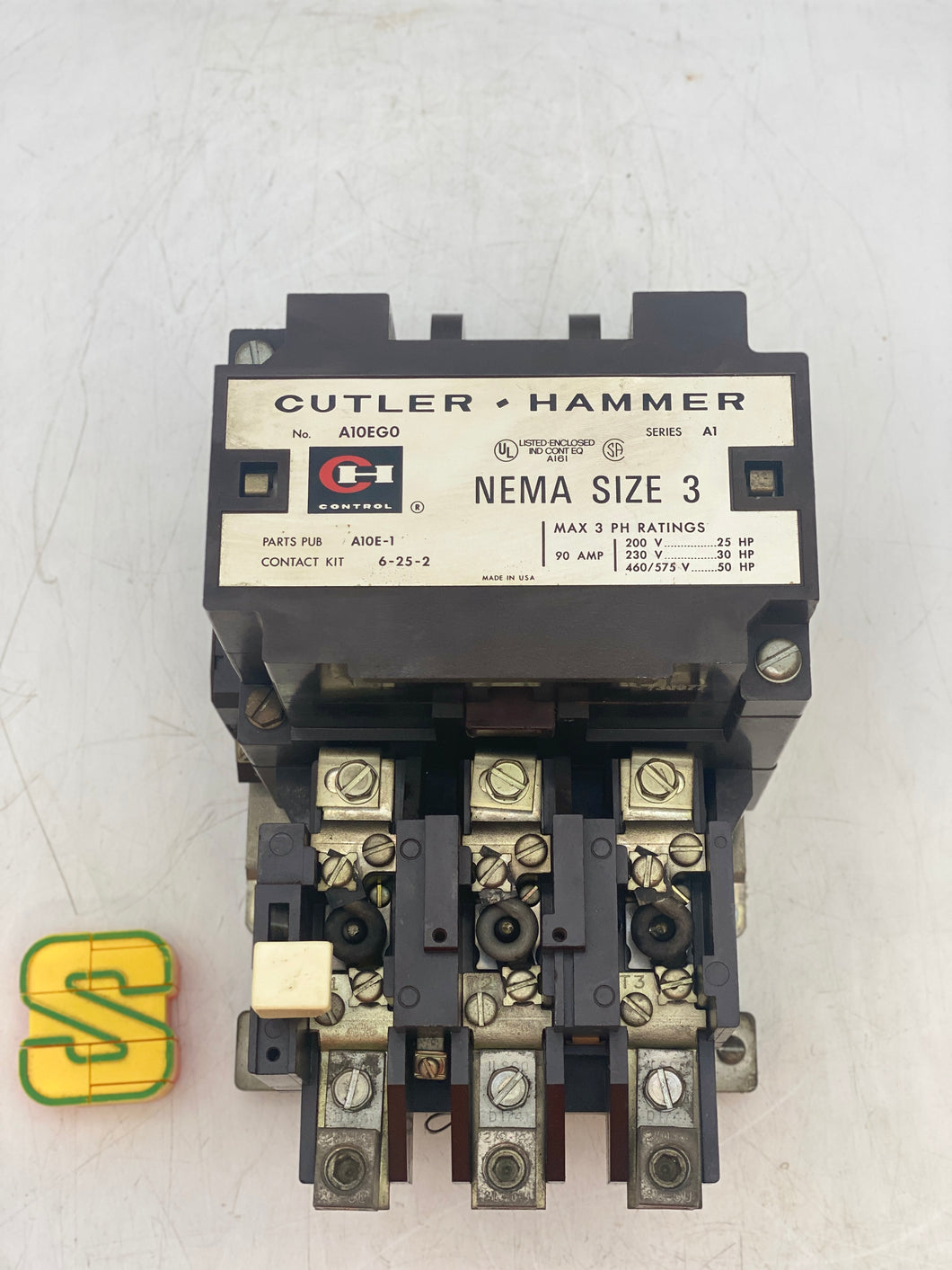Cutler-Hammer A10EG0 Size 3 Motor Starter, 90A, 120VAC Coil (Used)