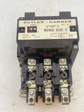 Load image into Gallery viewer, Cutler-Hammer A10EG0 Size 3 Motor Starter, 90A, 120VAC Coil (Used)