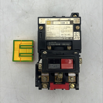 Square D 8536SBO2V08A Size 0 Starter w/ Start-Stop Pushbuttons, 208V Coil (Used)