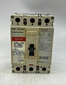 Eaton Cutler-Hammer EHD3100V Circuit Breaker, 100A, 3P (Used)