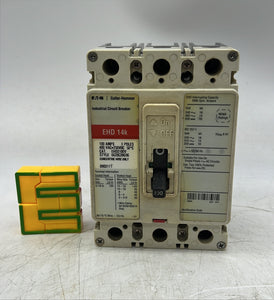 Eaton Cutler-Hammer EHD3100V Circuit Breaker, 100A, 3P (Used)