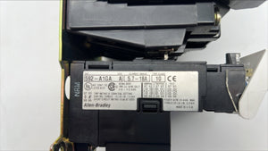 Allen-Bradley 509-BOD-XXX Size 1 Starter w/ 592-A1GA Ovld Relay, 110/120V Coil (Used)
