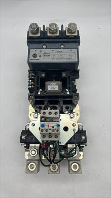 Allen-Bradley 509-FOD Size 5 Starter w/ 40793-494-02-MAN2 Relay, No Coil (Used)