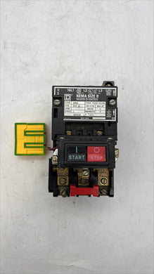 Square D 8536SBG2V08A Size 0 Starter w/ Start-Stop Switch, 208V Coil (Used)