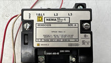 Load image into Gallery viewer, Square D 8536SCG3V08AS Size 1 Starter w/ Start-Stop PB, 208V Coil (Used)
