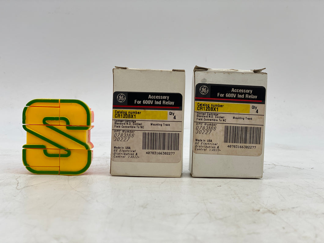 GE CR120BX1 Contact Cartridge N.O. Contact 600VAC 10A *Lot of (8)* (Open Box)