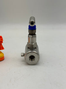 Indra RVO410786000 Needle Valve, 6000 PSI 316SS (No Box)
