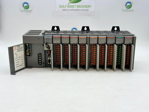 Allen-Bradley 1746-A10 SLC 500 10-Slot PLC Rack w/ 1746-P2 Pwr Sup, 1747-L541 CPU (Used)