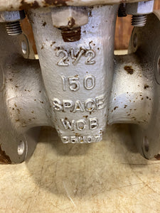 Space 15011C 2.5” 150 lb Cast Steel Gate Valve, CR13/HF Trim, OS&Y (Open Box)