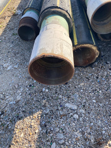 Pipe, Steel Pipe, Concrete & Rubber Coated, 14" OD, Pipe OD 10 3/4" Pipe ID 9 1/2" Avg. Length 35' (Used)
