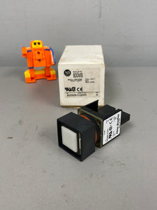 Allen-Bradley 800MB-CQ24R Series A 22.5 mm Square Pushbutton, Red Lens (New)