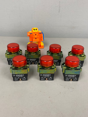 Aniuex LA158-BW Red Push Button, *Lot of (7)* (No Box)
