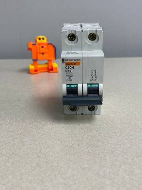 Merlin Gerin C60H D10 Multi 9 25188 Circuit Breaker, *Lot of (2) Breakers* (No Box)